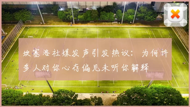 坎塞洛社媒发声引发热议：为何许多人对你心存偏见未听你解释